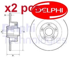 X2 PCS REAR BRAKE DISC SET