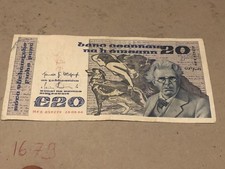 Irish 20£ Punt Banknote W.B.Yeats  Series B