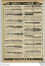 1913 PAPER AD Hunting Knfe