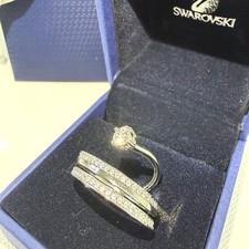 Swarovski Swirl Ring White