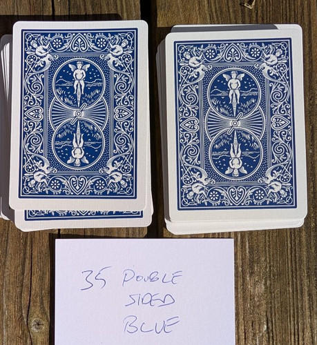 Bicycle double back blue - back,