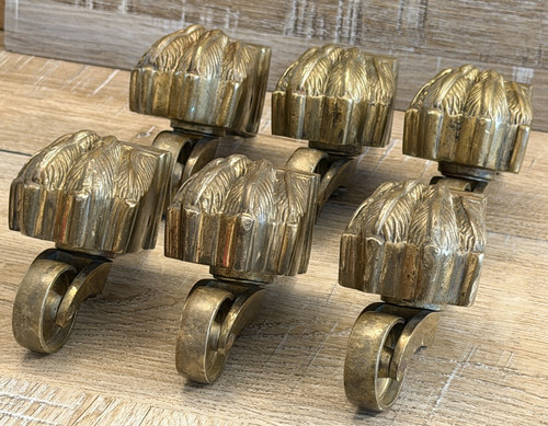 Antique brass lions - antique, feet
