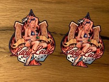 2x Lucky Ace Decal Poker Sticker Old School Rockabilly Vintage V8 CULT MG081