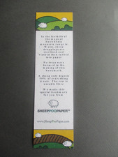 Welsh Bookmark SHEEP Snowdonia SheepPooPaper Wales