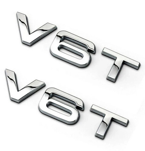 V6t chrome badge - chrome,