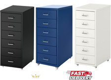 IKEA 6-Drawer Metal Storage Cabinet With Wheel Unit On Castors 28x69cm All Color