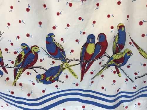 Vtg half apron budgie - vtg,