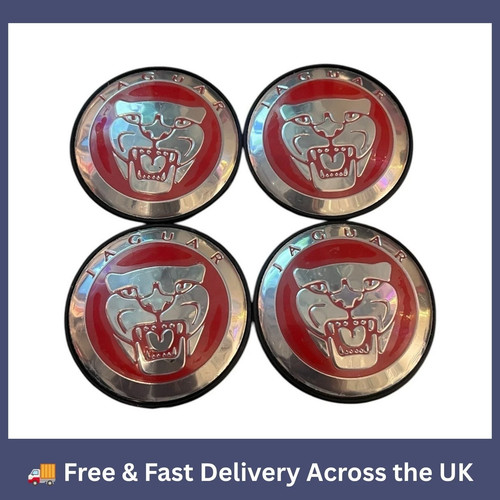 Gloss red wheel centre - 4x, caps