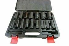 US PRO by Bergen 16pc 1/2'' Dr 6-Point 10-32mm Deep Impact Socket Set B1340