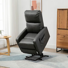 Riser Recliner Chairs for the Elderly, PU Leather Lift Chair with Remote, Grey