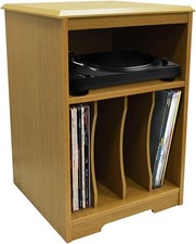WATSONS AUDIO Turntable/LP Record/Vinyl Storage Side End/Bedside Table Oak