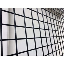 Welded Wire Mesh Panels | Black Powder Coated Sheet | 2" x 2" Hole (Choose Size)
