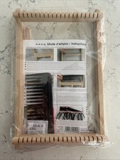 Beech Wood Small Rectangular Weaving/Tapestry Loom Kit inc. Shuttle & Comb NEW