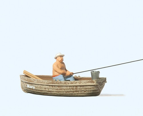 Preiser 28052 angler boat - preiser, in