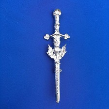 Thistle Kilt Pin Chrome Finish