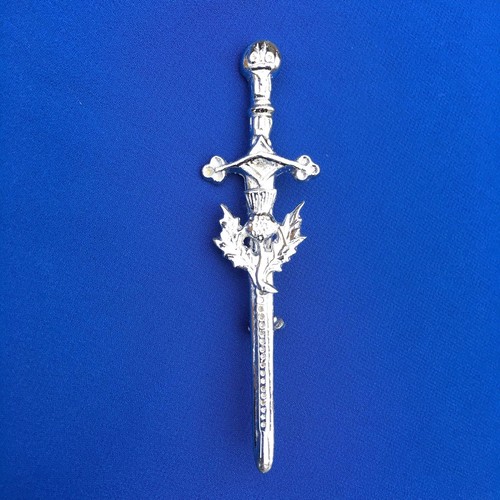 Thistle kilt pin chrome - kilt,