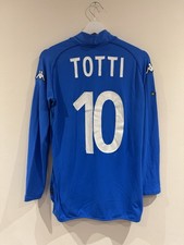 Vintage Italy 2002 Home L/S Original Football Shirt Kappa Large Totti 10