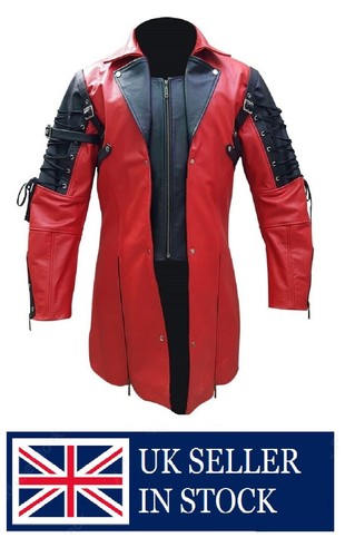 Men faux leather goth matrix - leather,