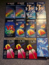 12 Blank VHS Tapes 180 240