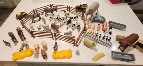 Plastic toy farm - farm, animals