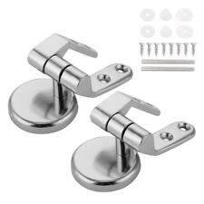 Toilet Seat Hinges Pair of Chrome Replacement Set Fittings Universal Mountings