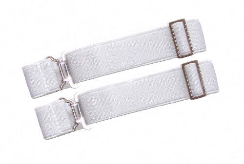 White elasticated kilt sock - white,