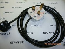 3 pin Mini Bulgin Mains 3 Core Cable Lead Suit Quad 33 series & Others