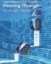 Automatic Swimming Pool Robot Cleaner Wireless App 9200mAh Steps & Wall Climbing