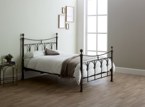 Antique metal bed frame