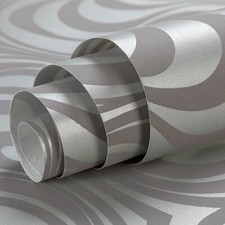 Textured Grey Silver 3D Damask