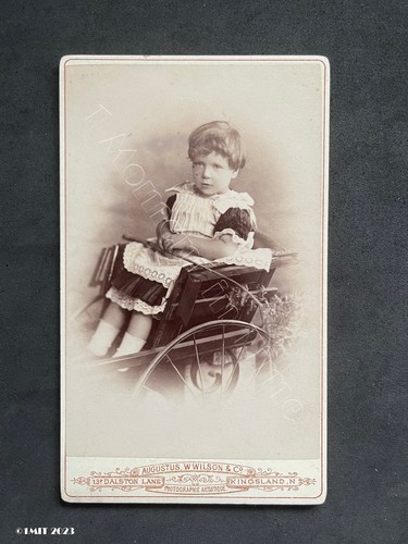 Cdv girl pram cart by - cart,,