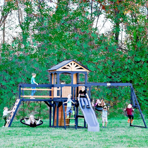 Wooden garden play centre - wooden,