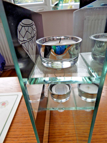 Tea lights mirrored glass - 2,