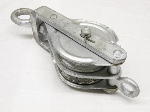Double sheave lifting pulley - sheave,