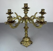 AMAZING SIX ARM FRENCH VINTAGE BRASS CANDELABRA (LOT 5143)