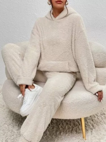 Ladies hooded fleece fur - hooded, tops