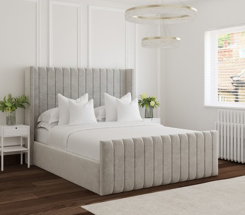 Winged panel bed frame plush - winged,