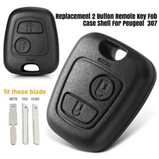 Replacement 2 Button Remote Key Fob Case Shell For Peugeot 107 207 307 206 406
