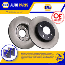 2x Brake Discs Pair Solid fits