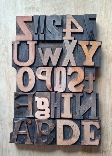 Vintage wooden letterpress - vintage,