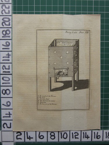 1758 antique print furnace - print, ~