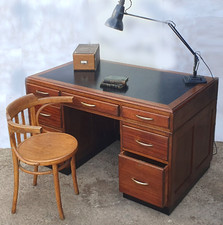 An Art Deco Mahogany Desk By