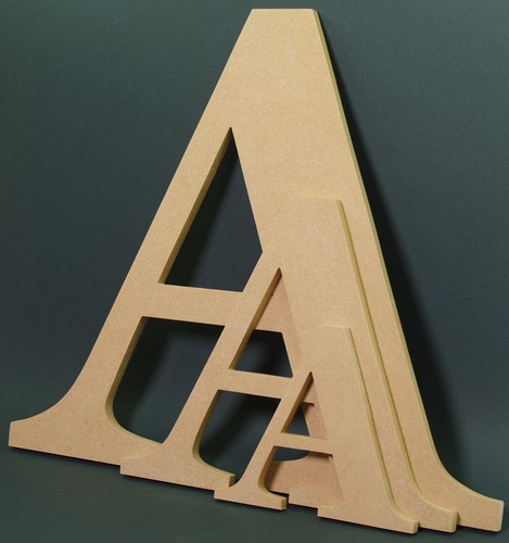 Large wooden mdf letters - mdf,