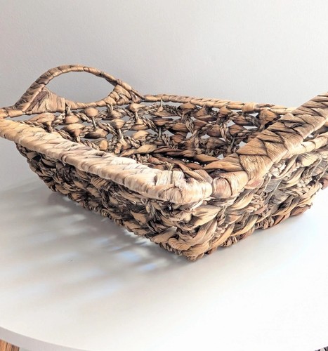 Woven water hyacinth basket - hyacinth,