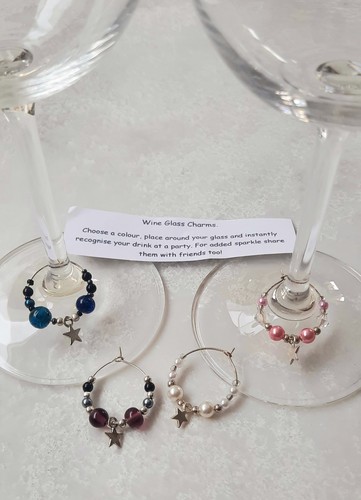 Wine glass charms set 4 - set,