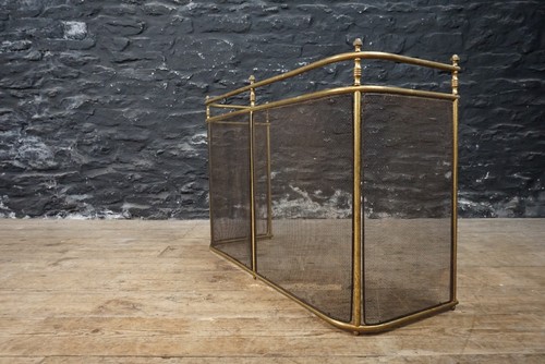 Vintage wire brass fireplace - &,