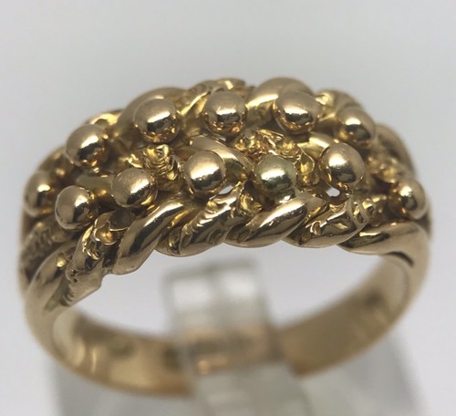 18ct gold keeper ring - ,, u.k