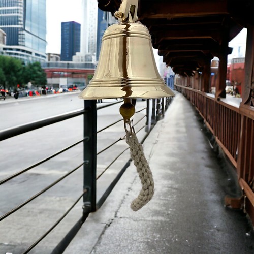 Brass ship bell with - bell,