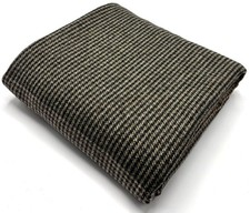 Brown Green Wool Fabric Check