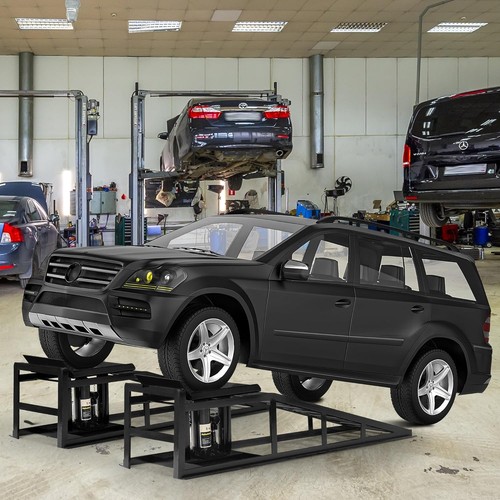 Hydraulic car ramp lift with - lift, 5